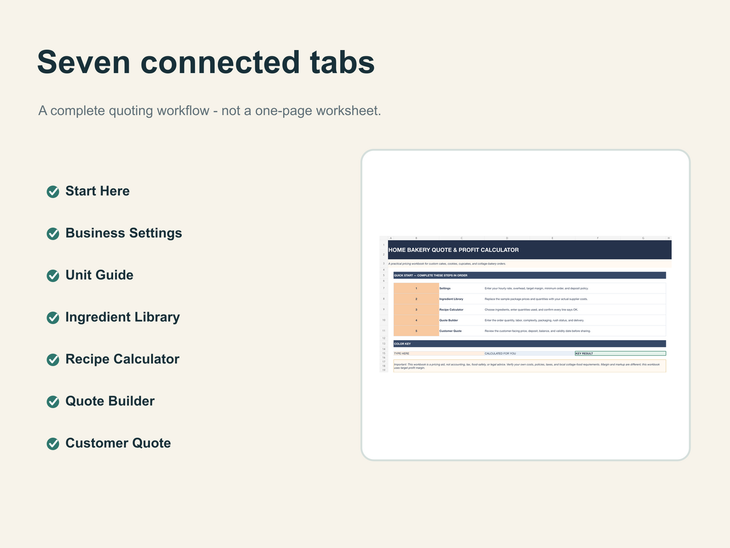 Home Bakery Pricing Calculator — Excel & Google Sheets