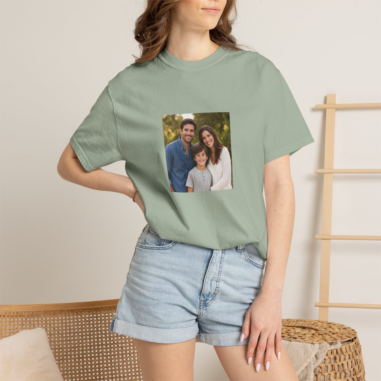 Custom Family Photo Comfort Colors Shirt: Personalized Child or Person Picture Tee