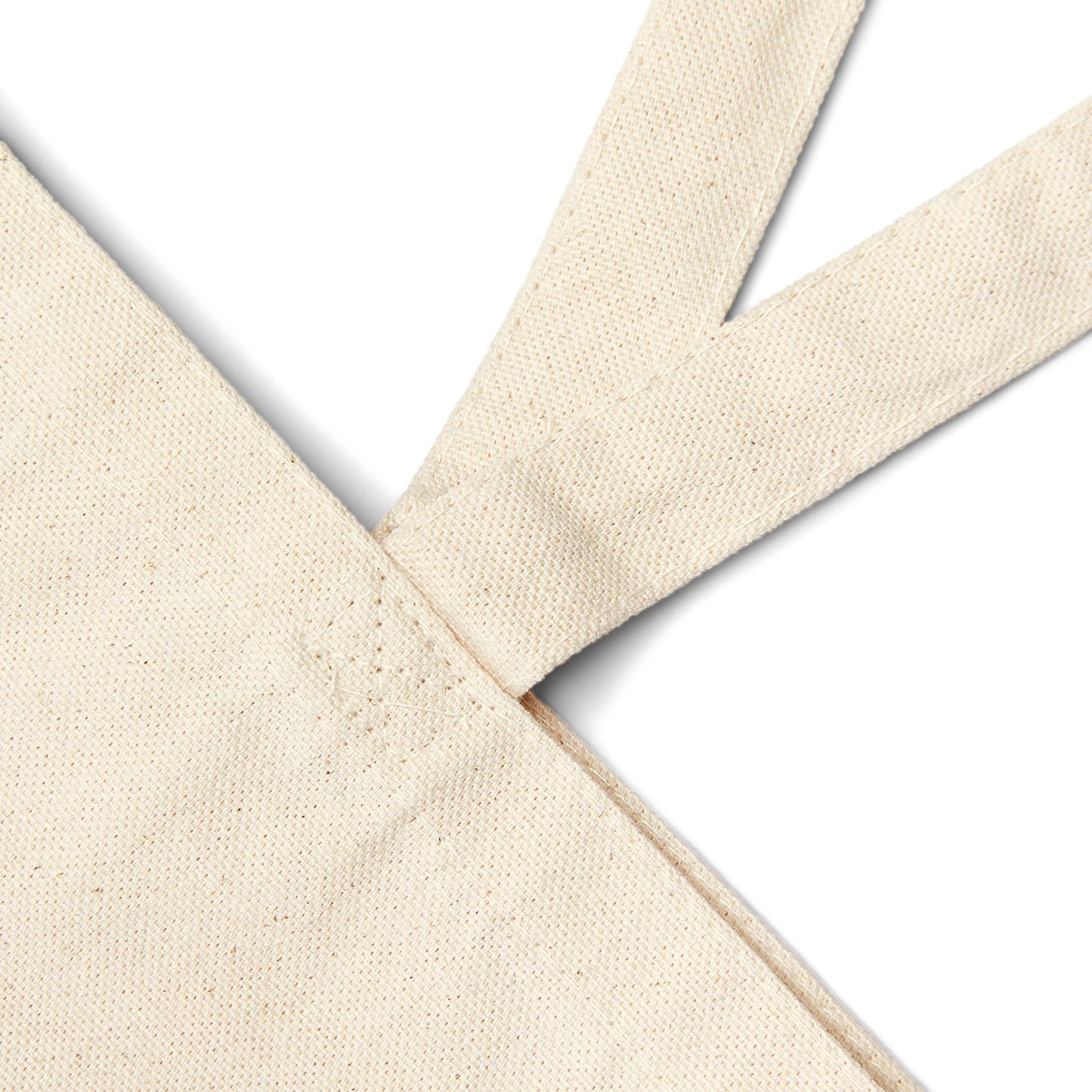 Bread, Flowers & One Treat Market Tote, cotton canvas strap and seam detail