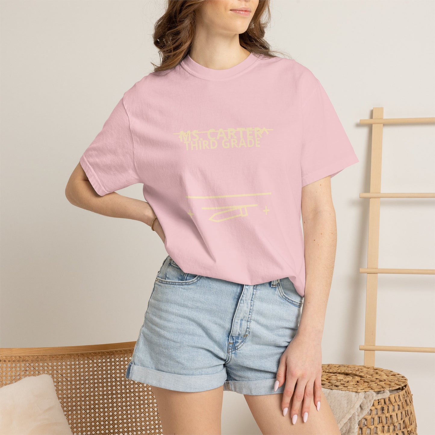 Personalized Teacher Shirt, Custom Name and Grade Comfort Colors Tee, Back to School Teacher Gift