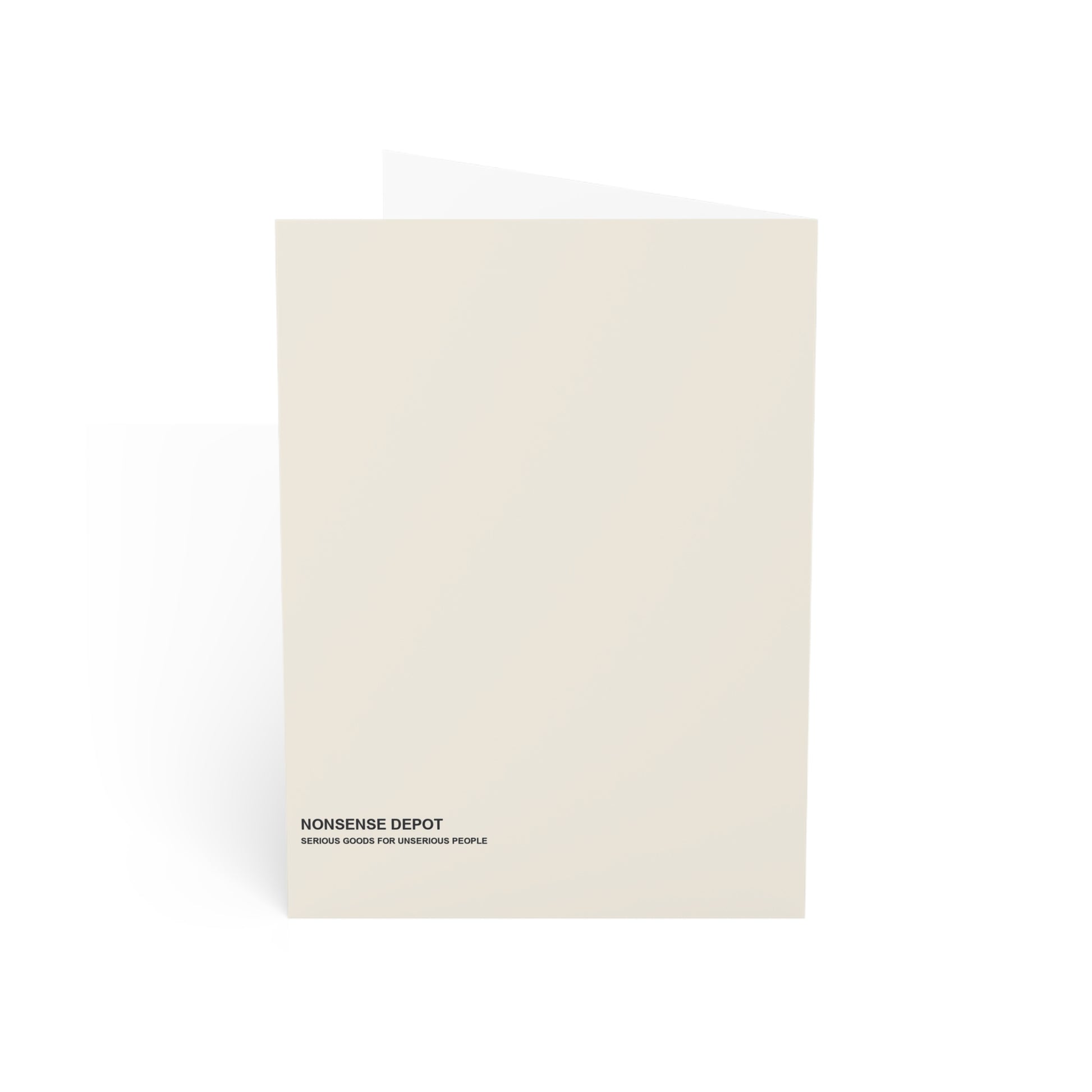 Birthday Complaint Filed Pigeon Card, back cover on a cream background