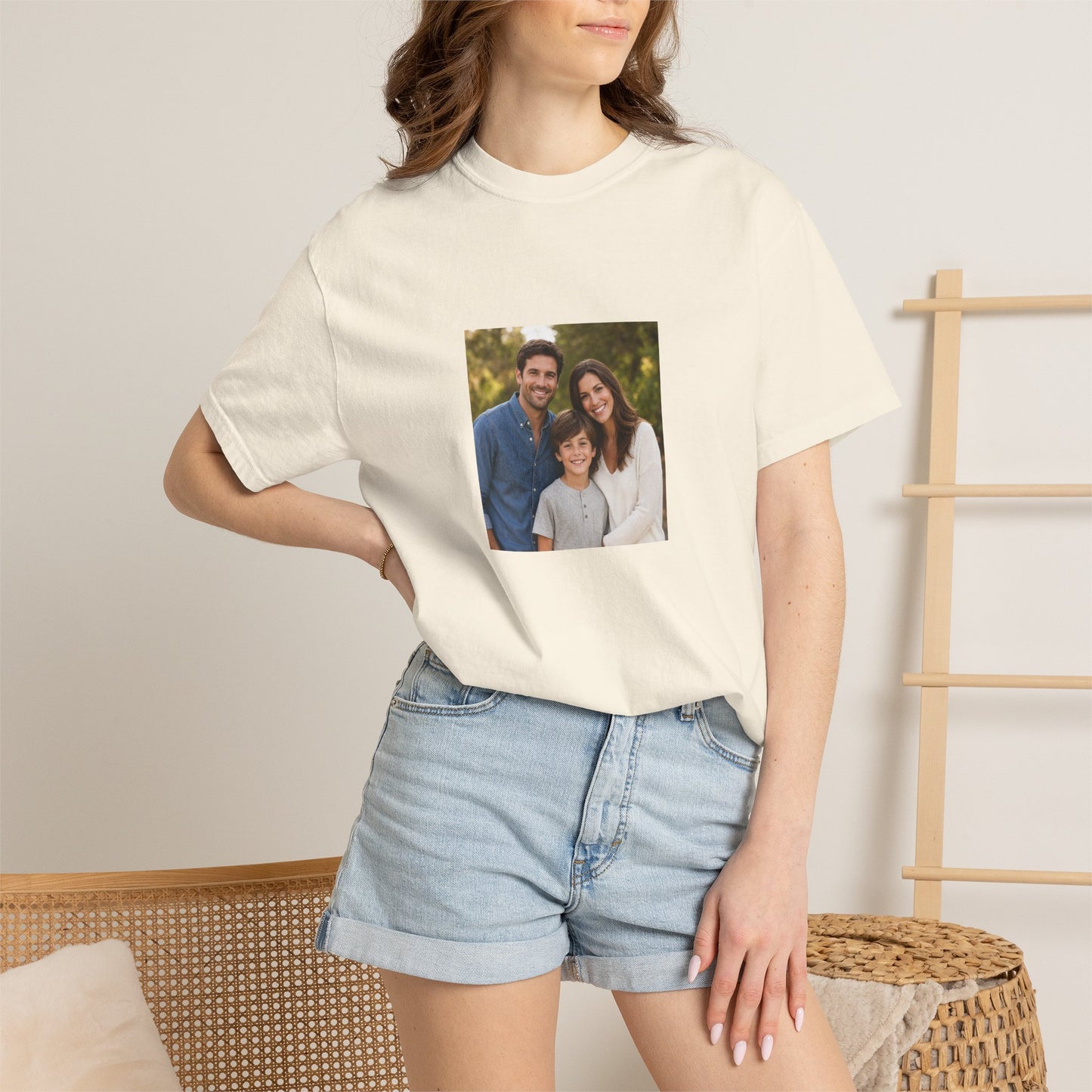 Custom Family Photo Comfort Colors Shirt: Personalized Child or Person Picture Tee