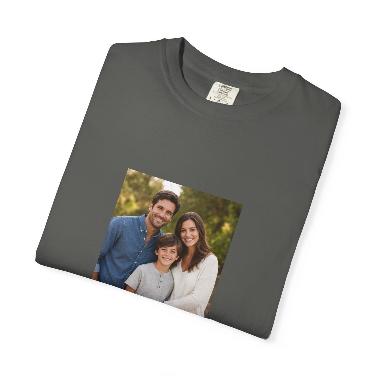 Custom Family Photo Comfort Colors Shirt: Personalized Child or Person Picture Tee