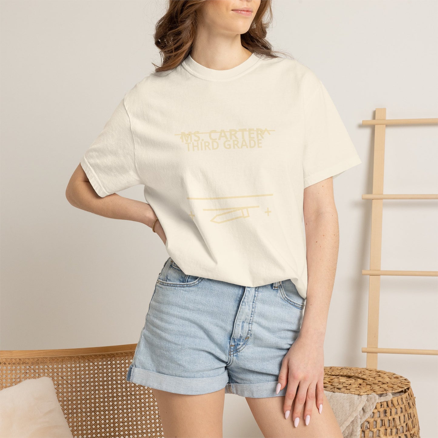 Personalized Teacher Shirt, Custom Name and Grade Comfort Colors Tee, Back to School Teacher Gift