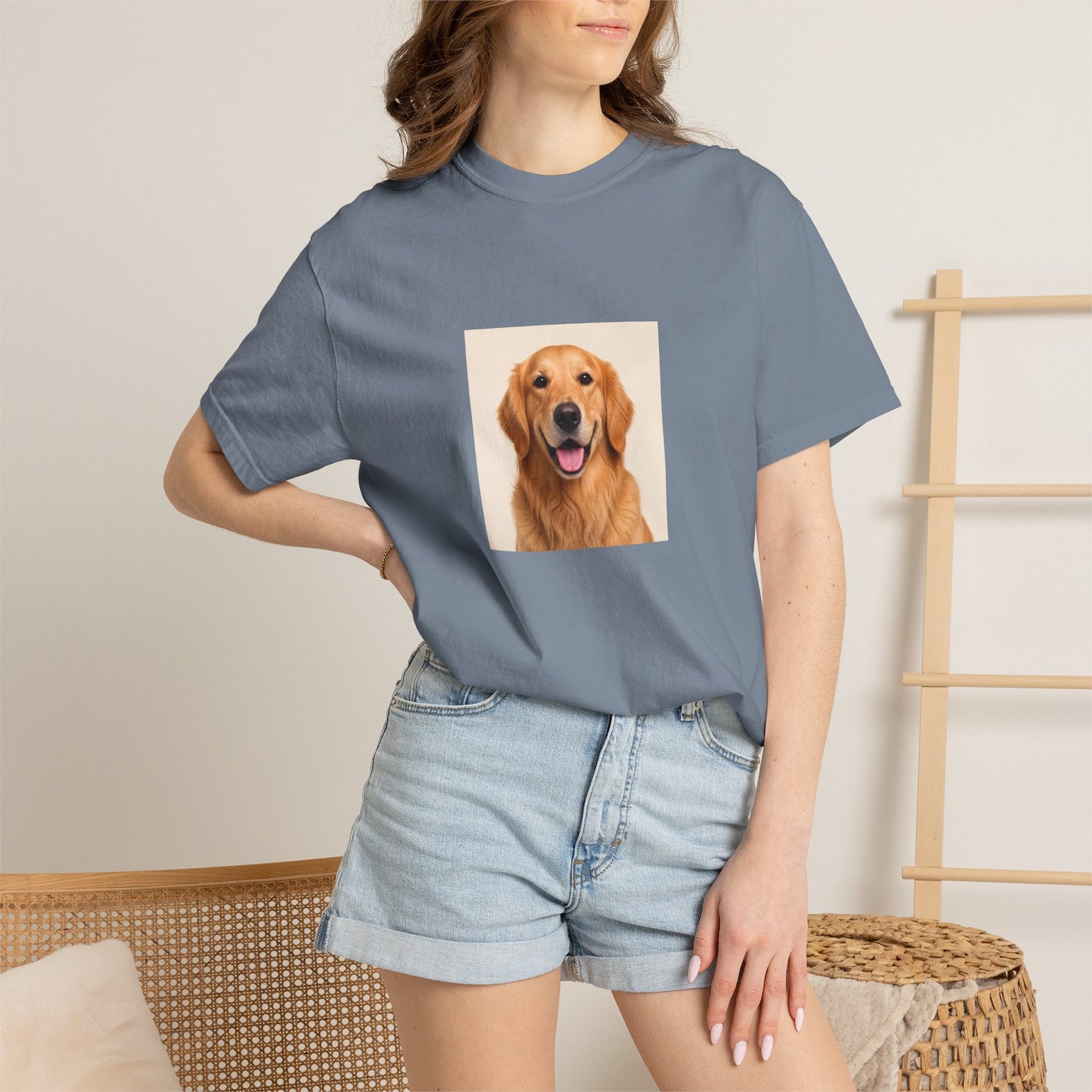 Custom Dog Photo Comfort Colors Shirt: Personalized One-Image Unisex Cotton Tee
