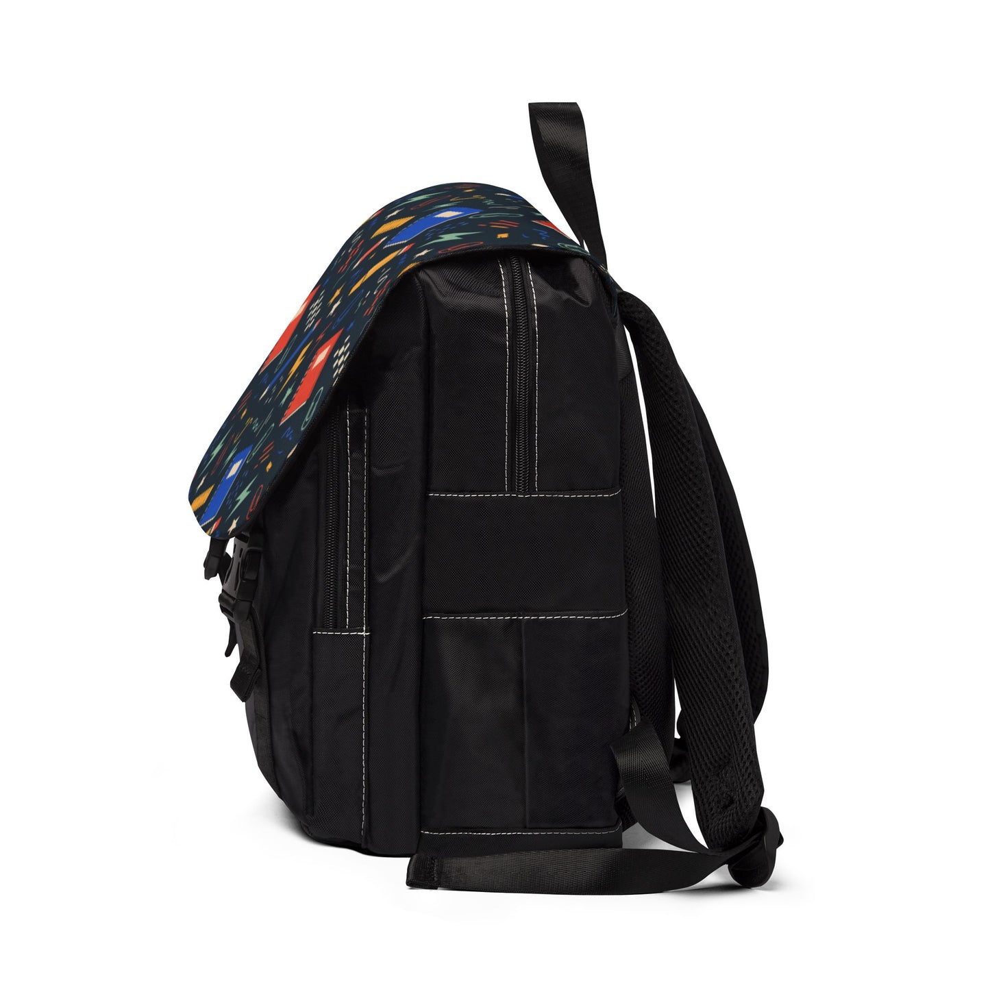 School Doodle Backpack, Dark Academic Oxford Canvas Laptop Bag for Teachers and Students