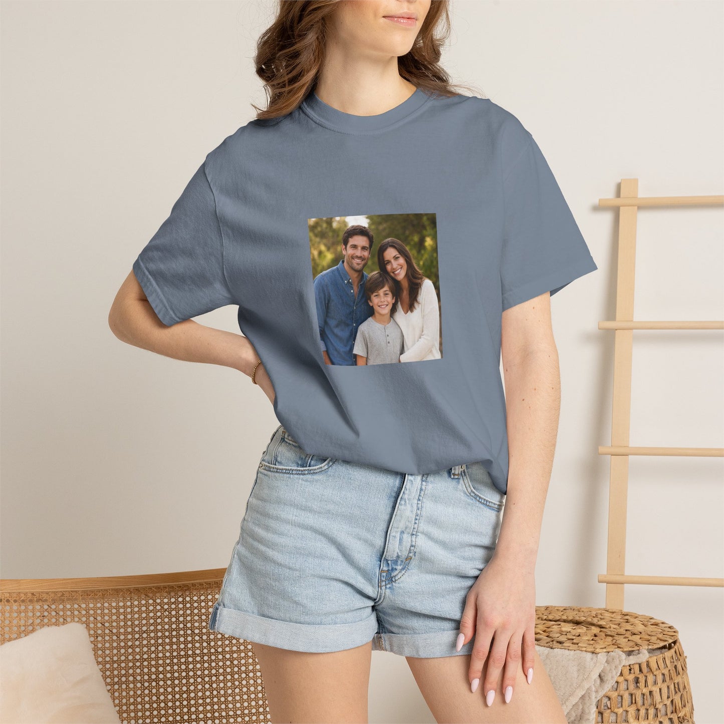 Custom Family Photo Comfort Colors Shirt: Personalized Child or Person Picture Tee