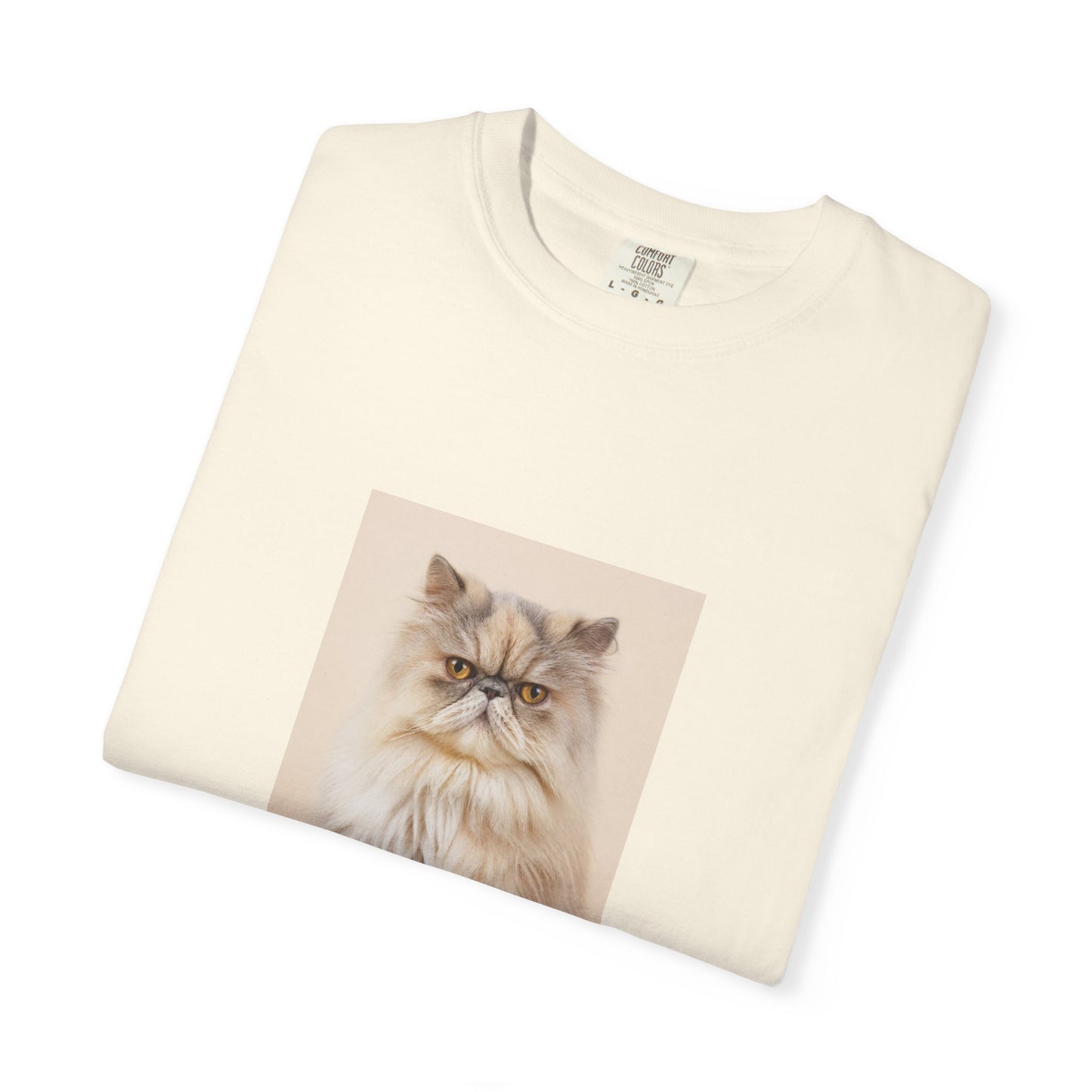Custom Cat Photo Comfort Colors Shirt: Personalized One-Image Unisex Cotton Tee