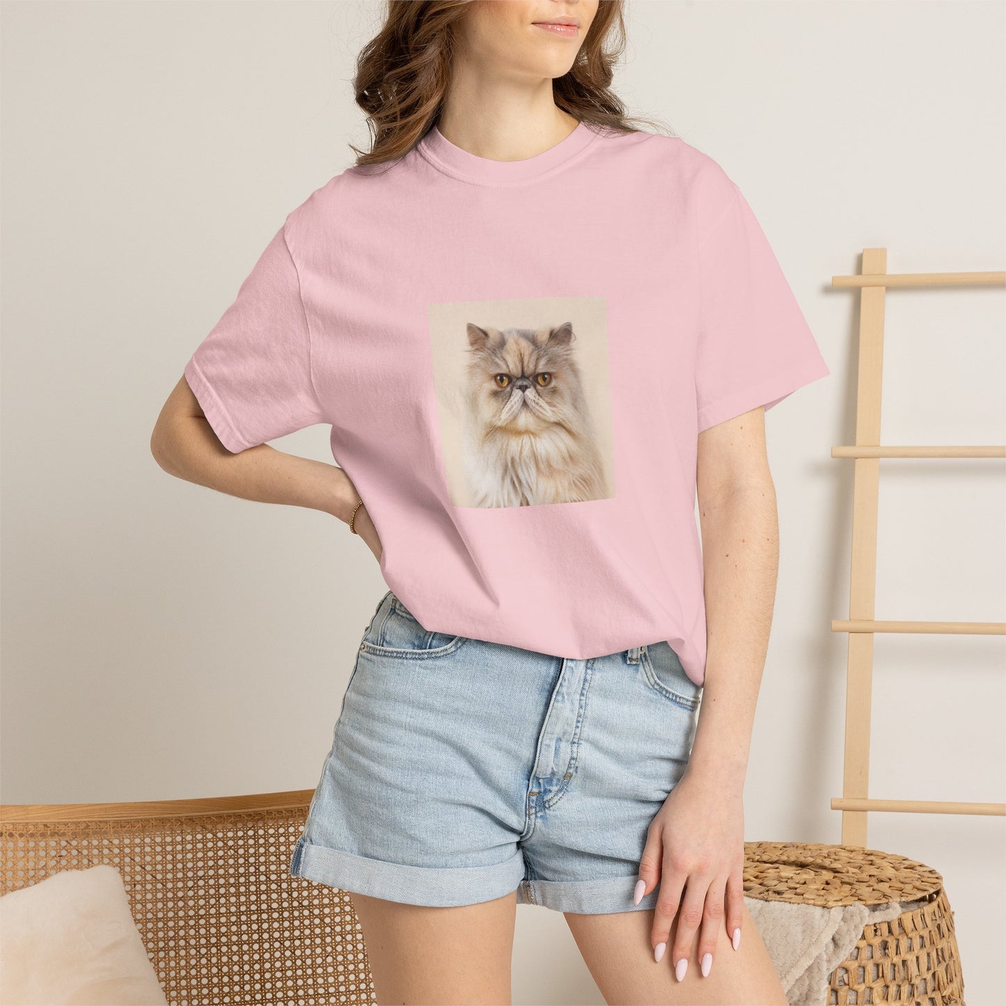 Custom Cat Photo Comfort Colors Shirt: Personalized One-Image Unisex Cotton Tee