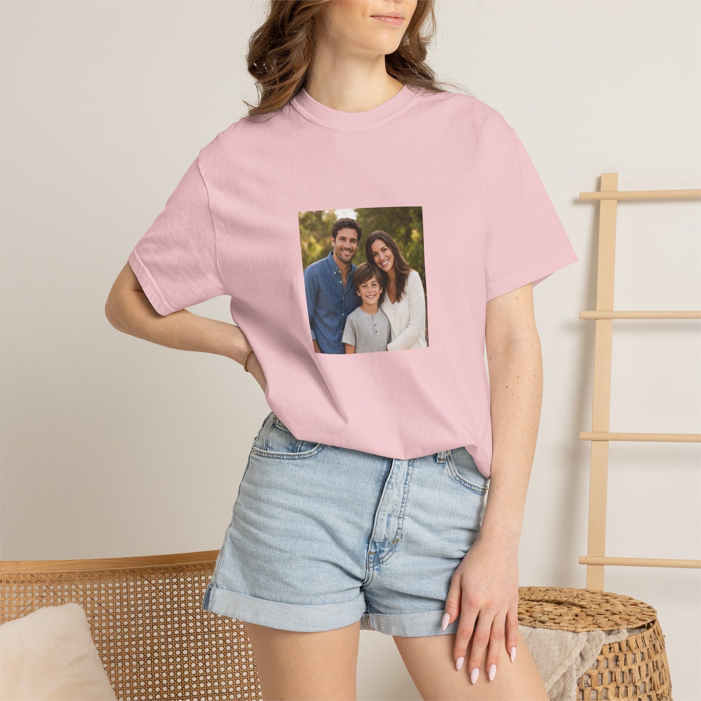 Custom Family Photo Comfort Colors Shirt: Personalized Child or Person Picture Tee