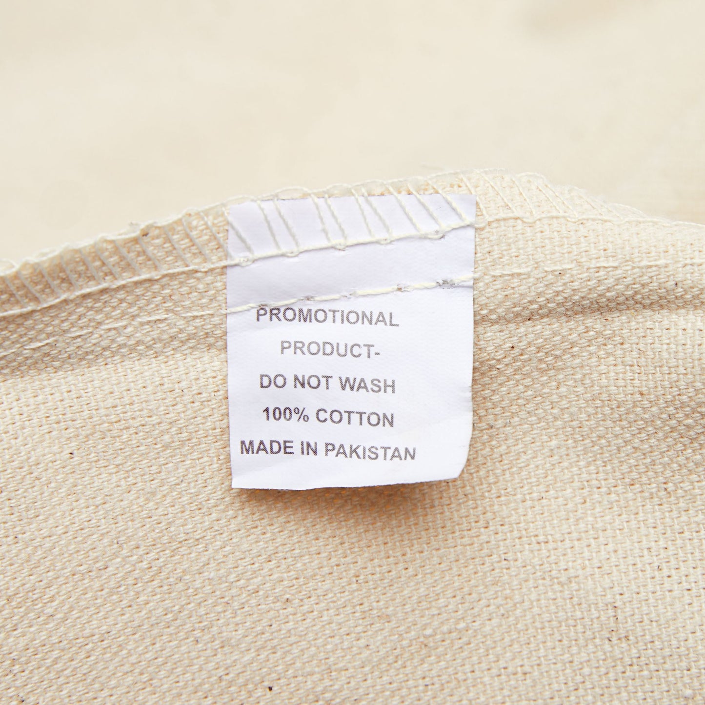 Market Haul: Questionable Decisions Tote, interior care-label detail