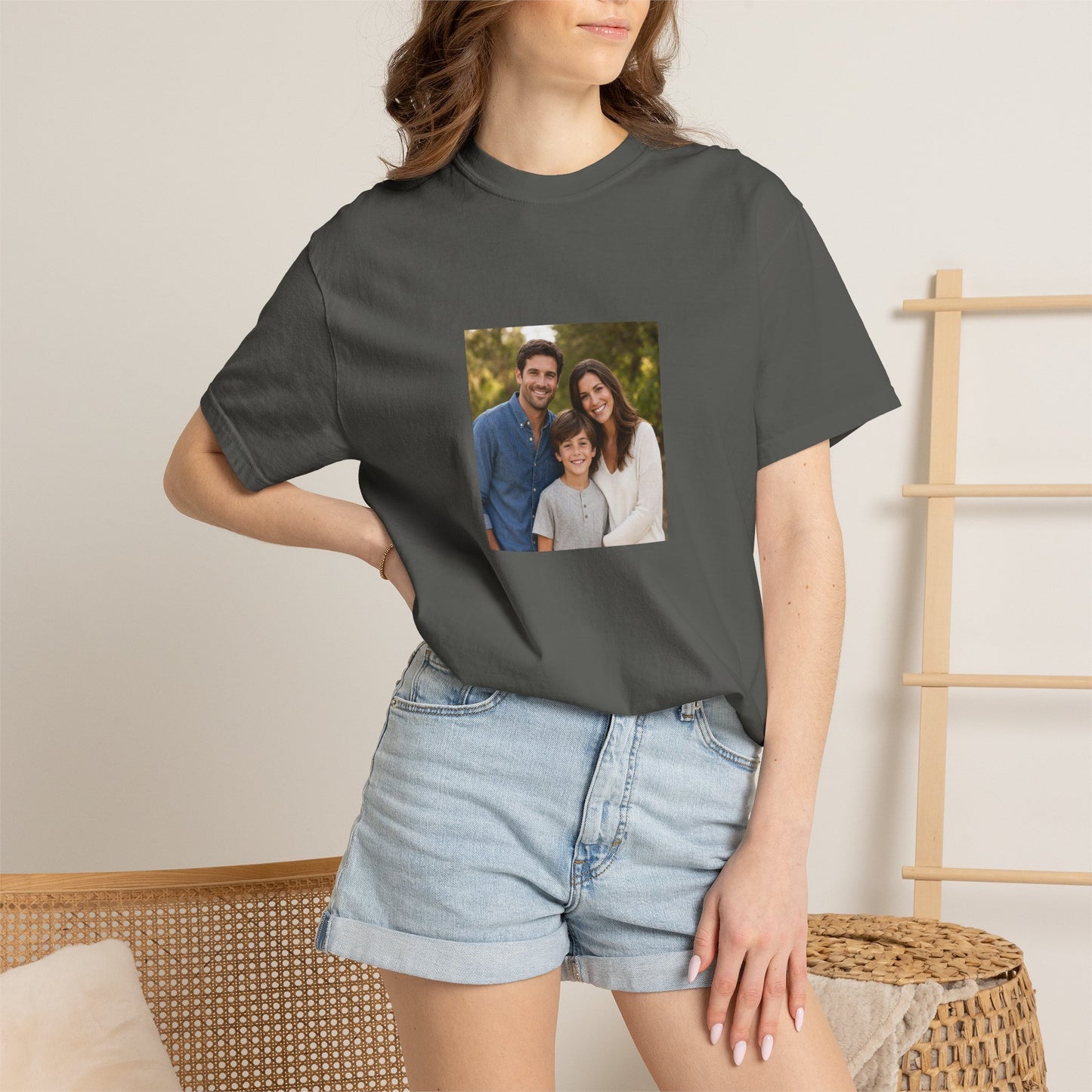 Custom Family Photo Comfort Colors Shirt: Personalized Child or Person Picture Tee
