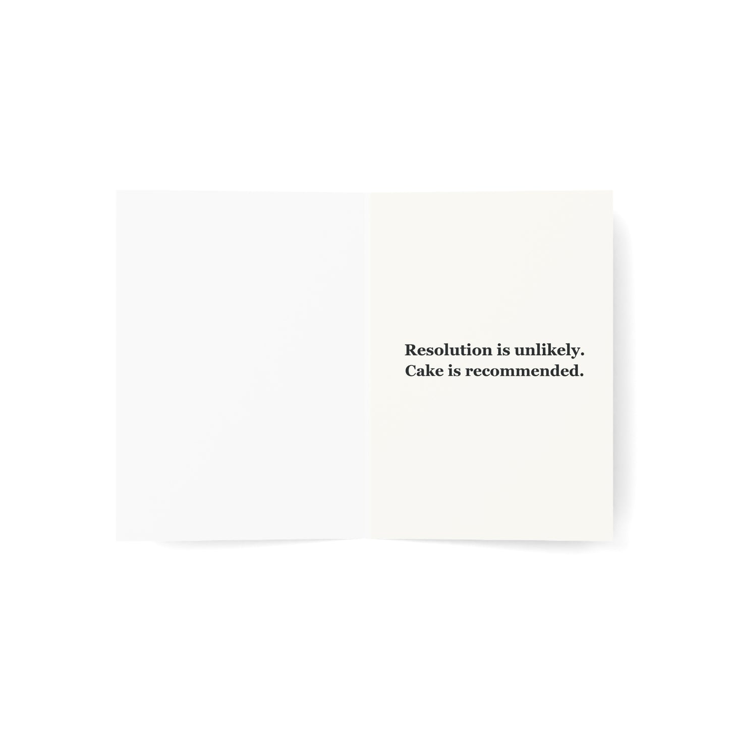 Birthday Complaint Filed Pigeon Card inside reading “Resolution is unlikely. Cake is recommended.”