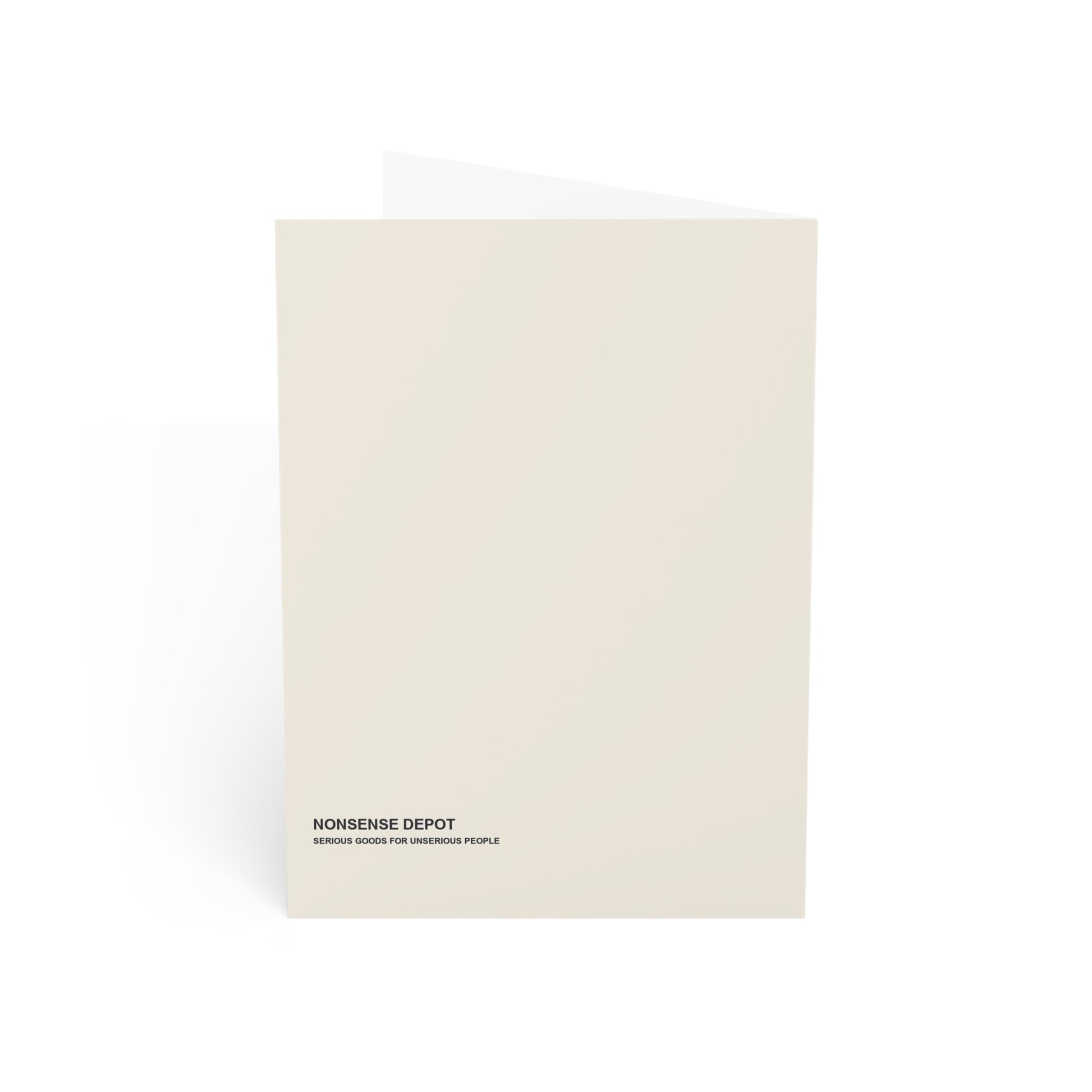 I Expect a Crumb Birthday Card, back cover on a cream background