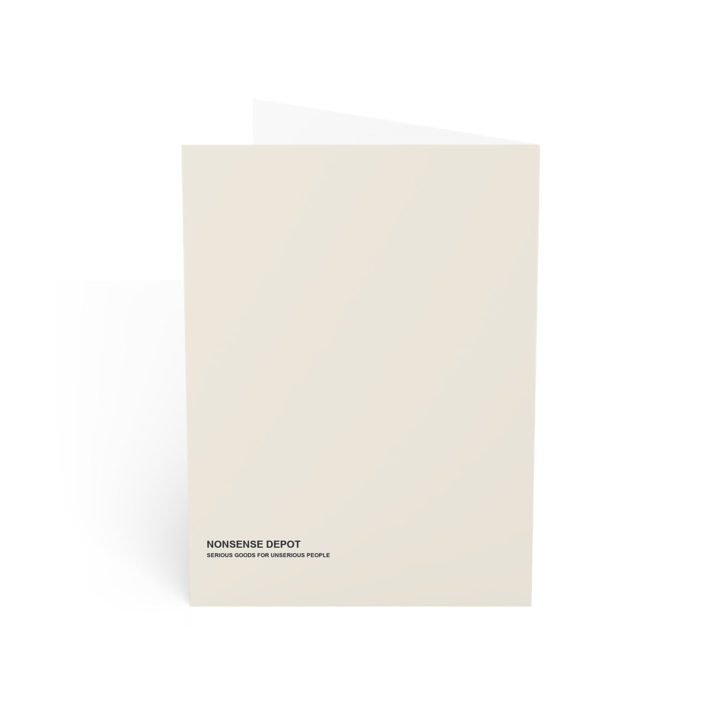 You Age. I Judge. Birthday Card, back cover on a cream background