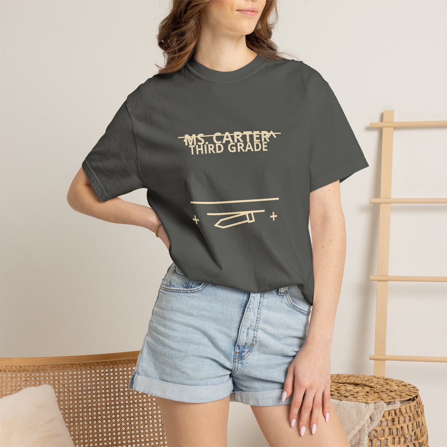 Personalized Teacher Shirt, Custom Name and Grade Comfort Colors Tee, Back to School Teacher Gift