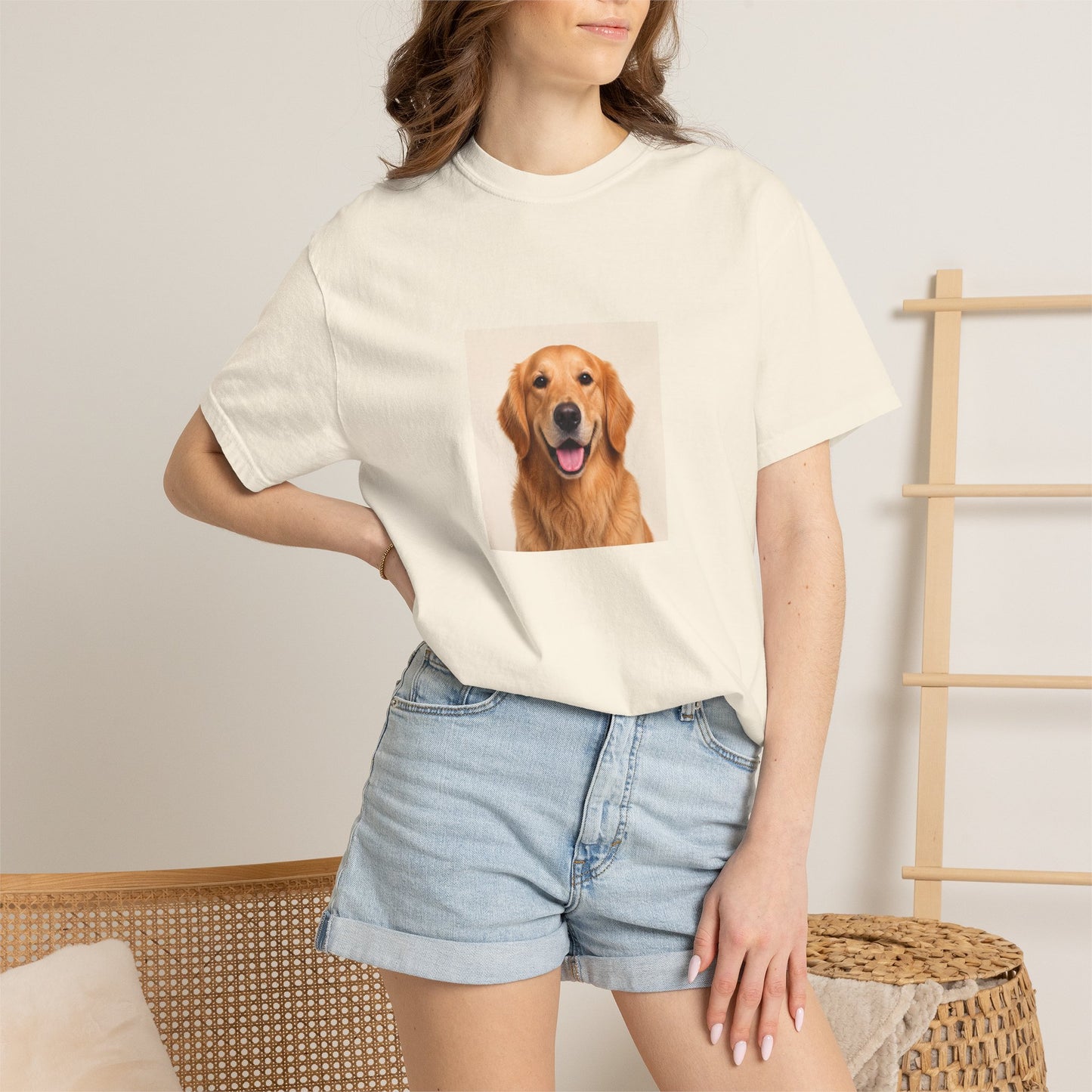Custom Dog Photo Comfort Colors Shirt: Personalized One-Image Unisex Cotton Tee
