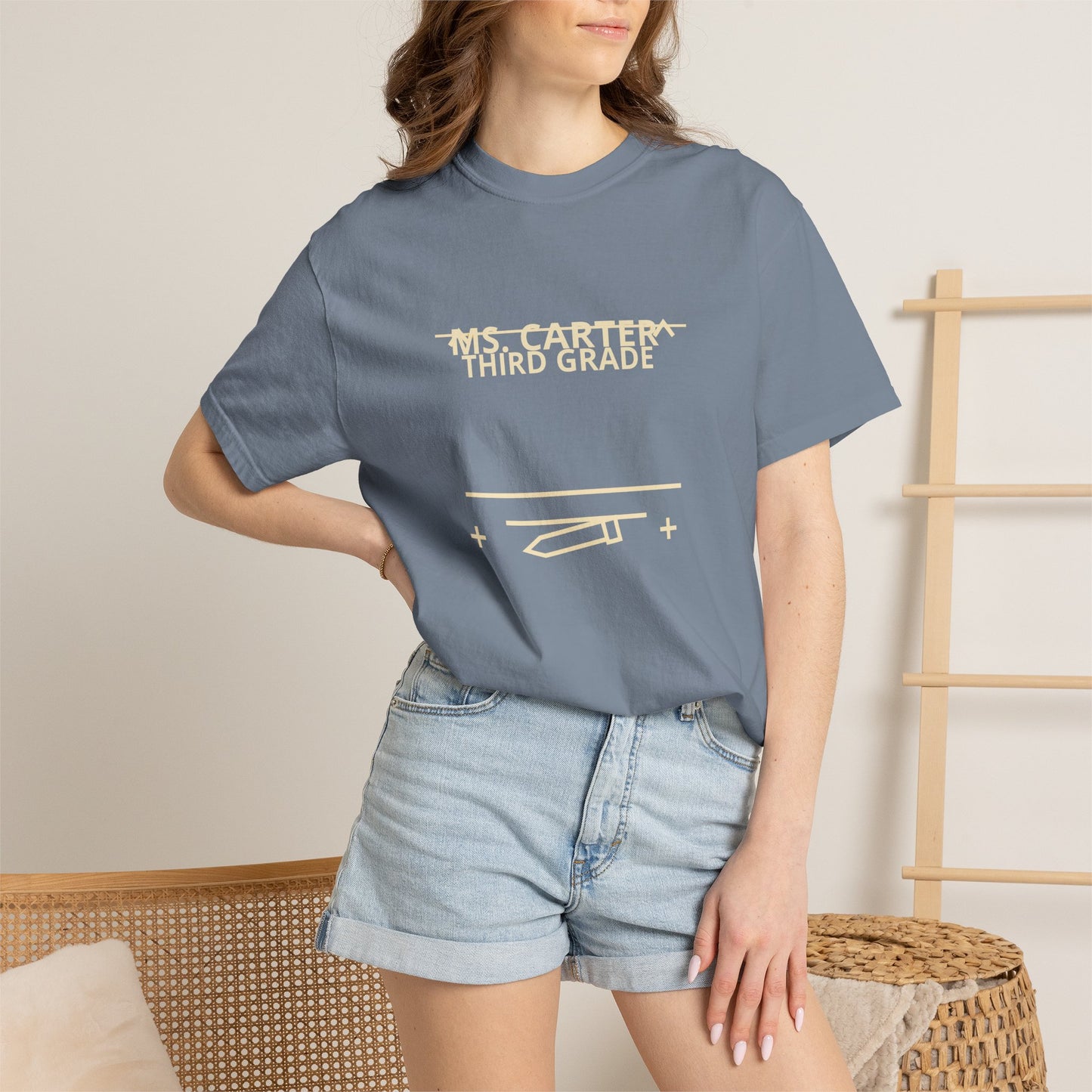 Personalized Teacher Shirt, Custom Name and Grade Comfort Colors Tee, Back to School Teacher Gift