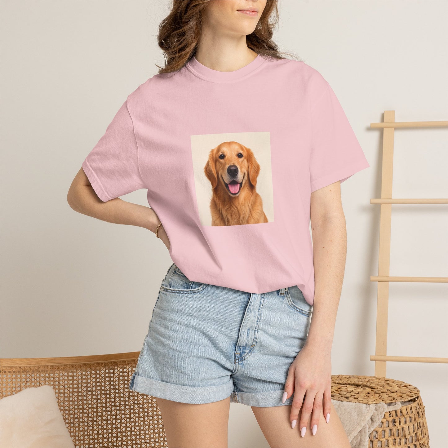 Custom Dog Photo Comfort Colors Shirt: Personalized One-Image Unisex Cotton Tee