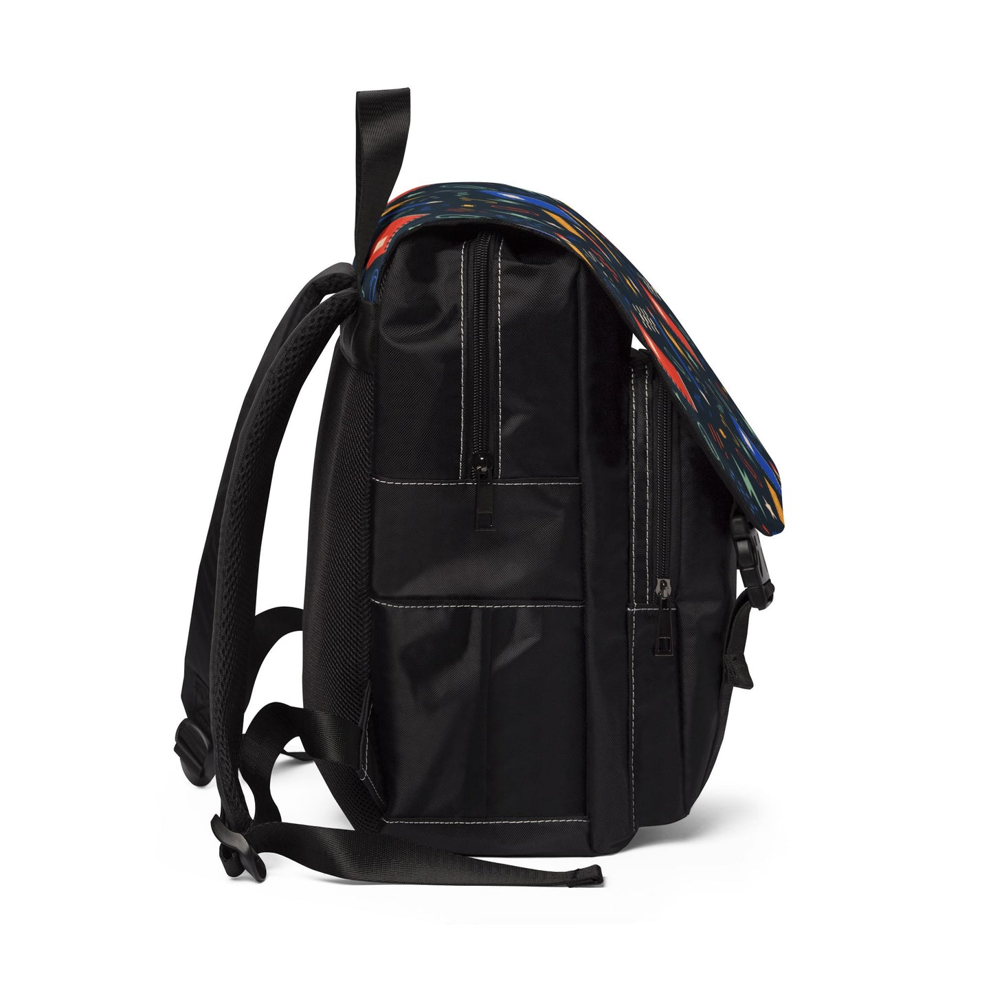 School Doodle Backpack, Dark Academic Oxford Canvas Laptop Bag for Teachers and Students